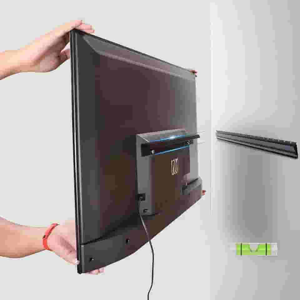 Suporte de TV Drywall sem pinos para TVs de 12 a 55 polegadas, sem pinos, suporte de parede VESA máx. 400 x 400 mm até 45 kg, universal, serve na maioria das TVs e monitores de tela plana/curva de plasma LCD LED