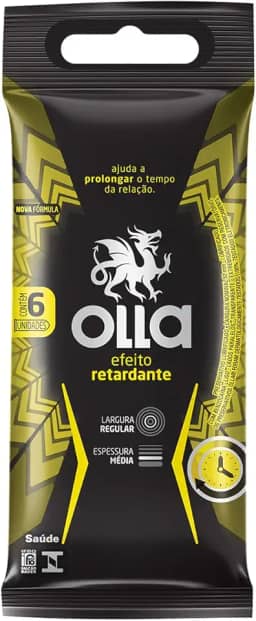 Olla , Preservativo Olla Lubrificado Prolong , 6 unidades , 6