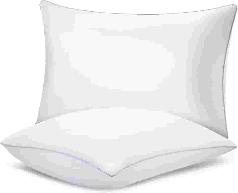 Almofadas de cama para dormir 2 Pack, Conjunto de 2 almofadas de tamanho normal, enchimento alternativo para baixo, almofada para quem dorme de costas, de barriga para baixo ou de lado