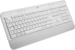 Teclado Sem Fio Logitech Signature K650 Com Apoio para as Mãos, Resistente a Derramamentos, Teclado Numérico, Conexão Bluetooth ou Receptor USB Logi Bolt e Layout US INTL- Branco