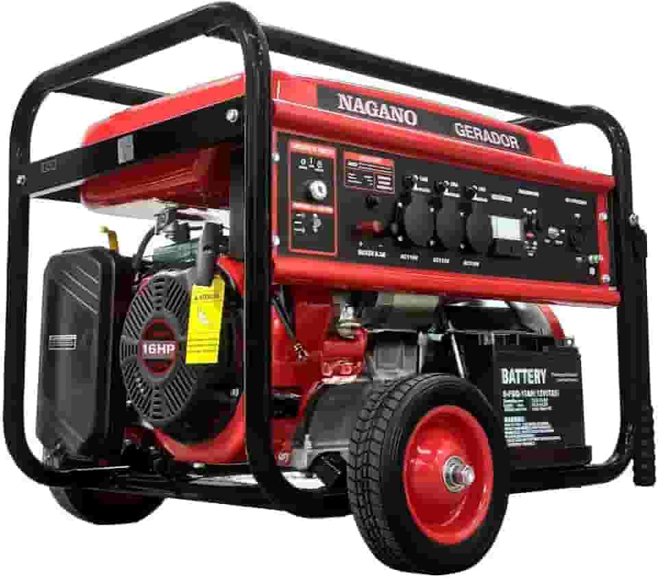 Gerador de Energia a Gasolina 9kva Monofásico 110v220v Partida Elétrica