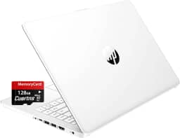 HP Stream Laptop HD fino e leve de 14 polegadas, Intel Celeron N4120, 16 GB de RAM, armazenamento eMMC de 64 GB, bateria de longa duração, webcam HD, HDMI, branco, Office 365 1 ano, Windows 11 S,