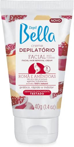 Creme Depilatório Facial - Romã e Amendoas, Depil Bella, Pequeno