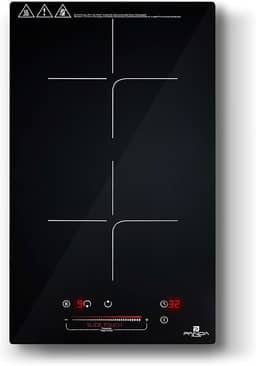 Cooktop Indução 2 Bocas PandaPlus 3500W Preto Turbo 220V Embutir Bancada Vitrocerâmico Touch Trava Segurança