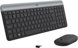 Combo Teclado e Mouse sem fio Logitech MK470 com Design Slim, Digitação e Clique Silencioso, Mouse Ambidestro, Conexão USB e Pilhas Inclusas - Grafite