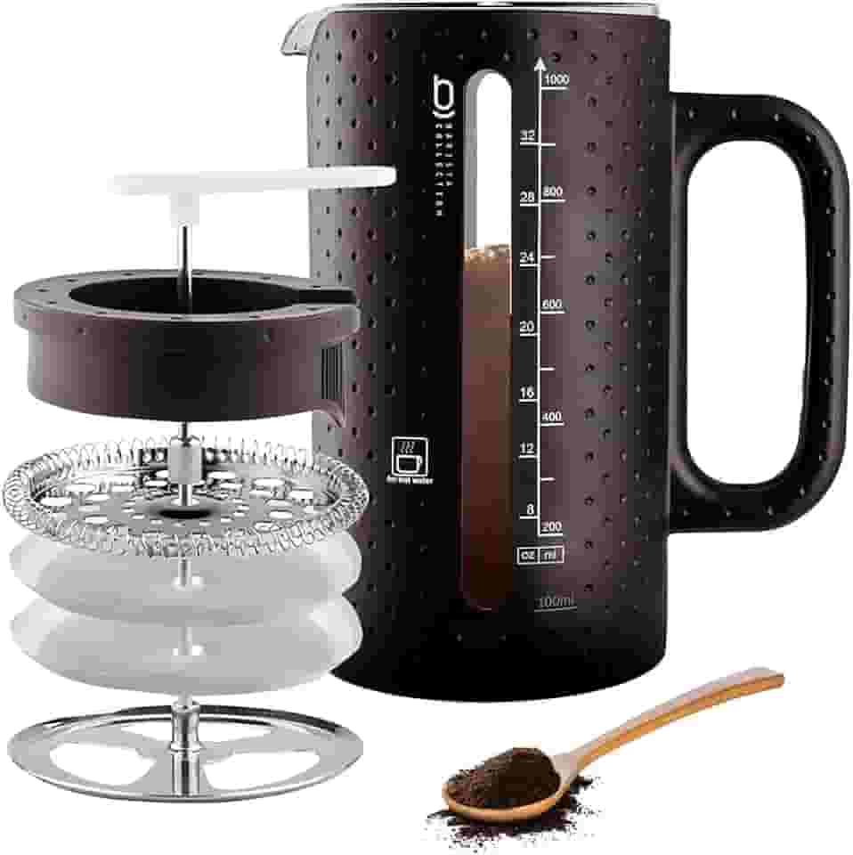 Cafeteira Prensa Francesa Leite Cremoso 1 Litro Biscuitt Intensità Aço Inox Barista Collection