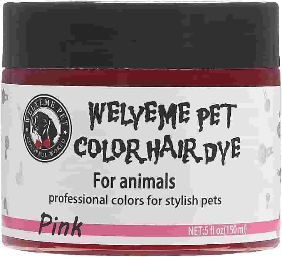 Tintura de pelo de cachorro - permanente, profissional, cor rosa brilhante para cães e cavalos