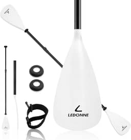 LEDONNE SUP Paddle 4 peças de remo ajustável para caiaque flutuante leve com eixo de liga de alumínio e 2 lâminas de náilon. Melhor preço com base em nossos 3 milhões de conjuntos por ano, 500