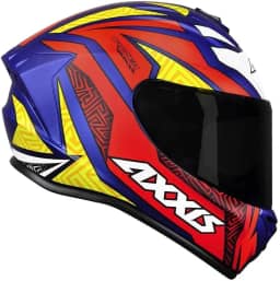 Capacete Axxis Draken Tracer Azul Verm Amarelo Fosco (L/G (59/60))