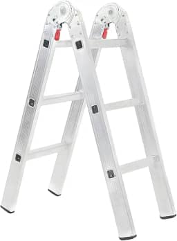 Escada em alumínio com 6 degraus de 1,75 metros de altura total