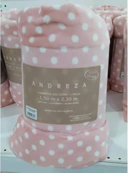 Manta Solteiro Soft Petit Poá, 220 cm x 150 cm, Antialérgica