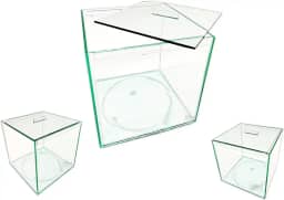 Aquário Quadrado para Peixes Betta, 20x20x20 cm, 6,8 Litros, Vidro