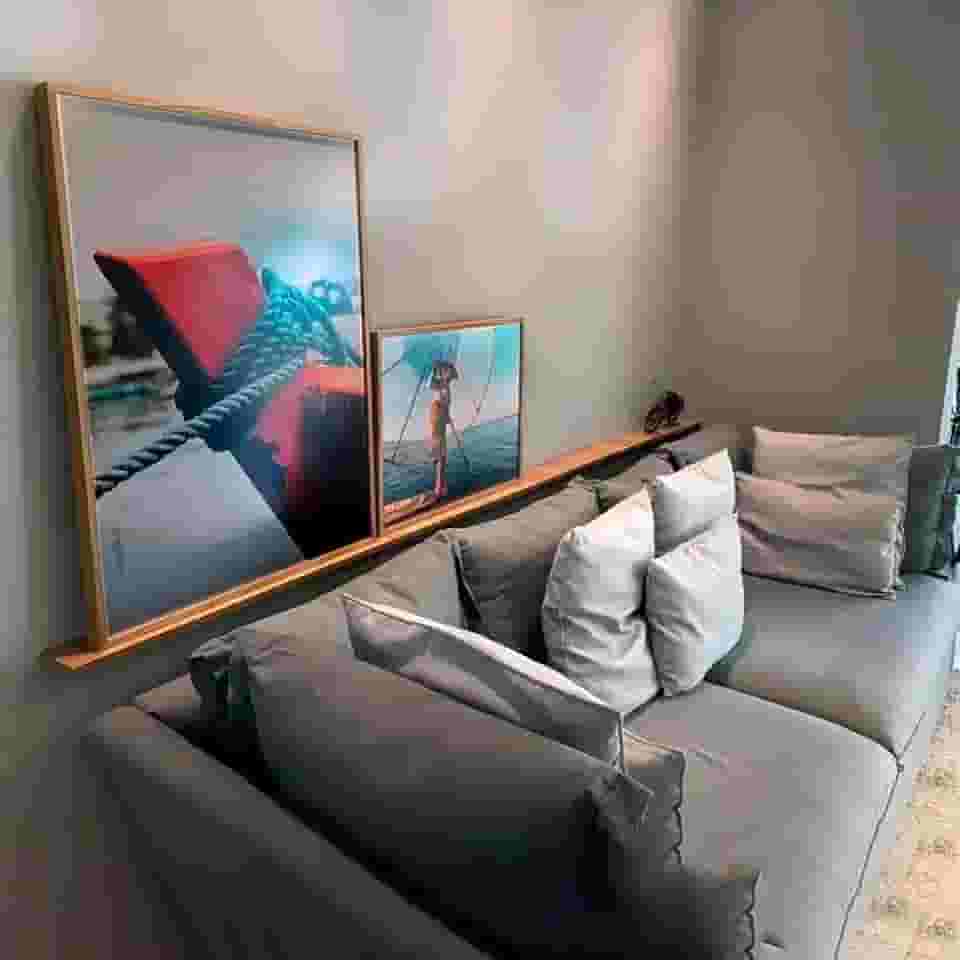 Prateleiras Porta Quadros 180cm Integrada flutuante