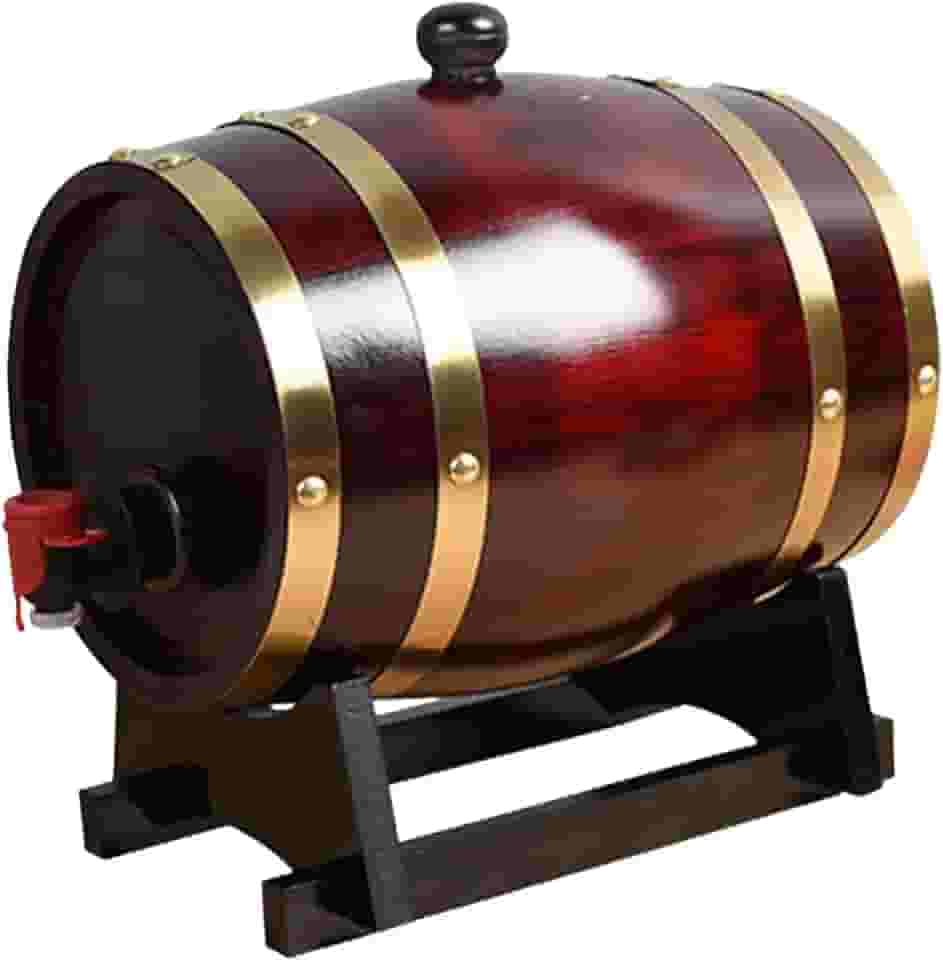 Baoblaze Barril de Carvalho de 5 Litros com Suporte para Vinho