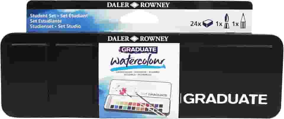 DALER ROWNEY Graduate Watercolor Aquarela em Pastilha com Estojo 24 Cores
