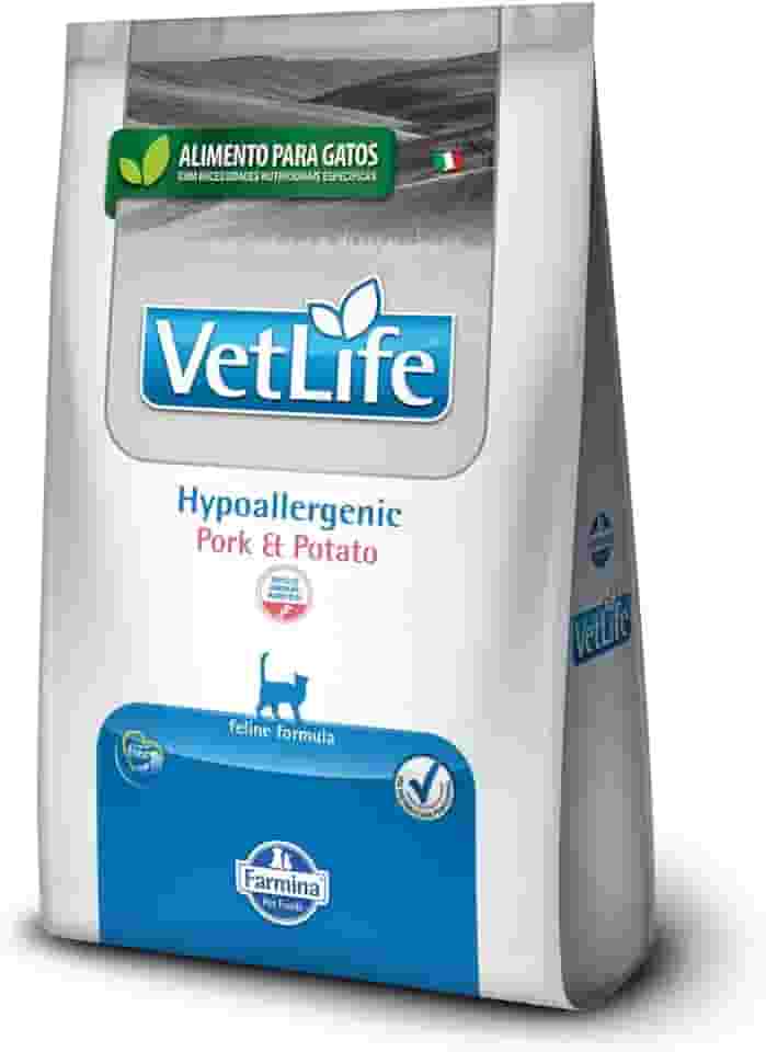 Vet Life Hypoallergenic Pork & Potato para Gatos Adultos de Todas as Raças 2Kg