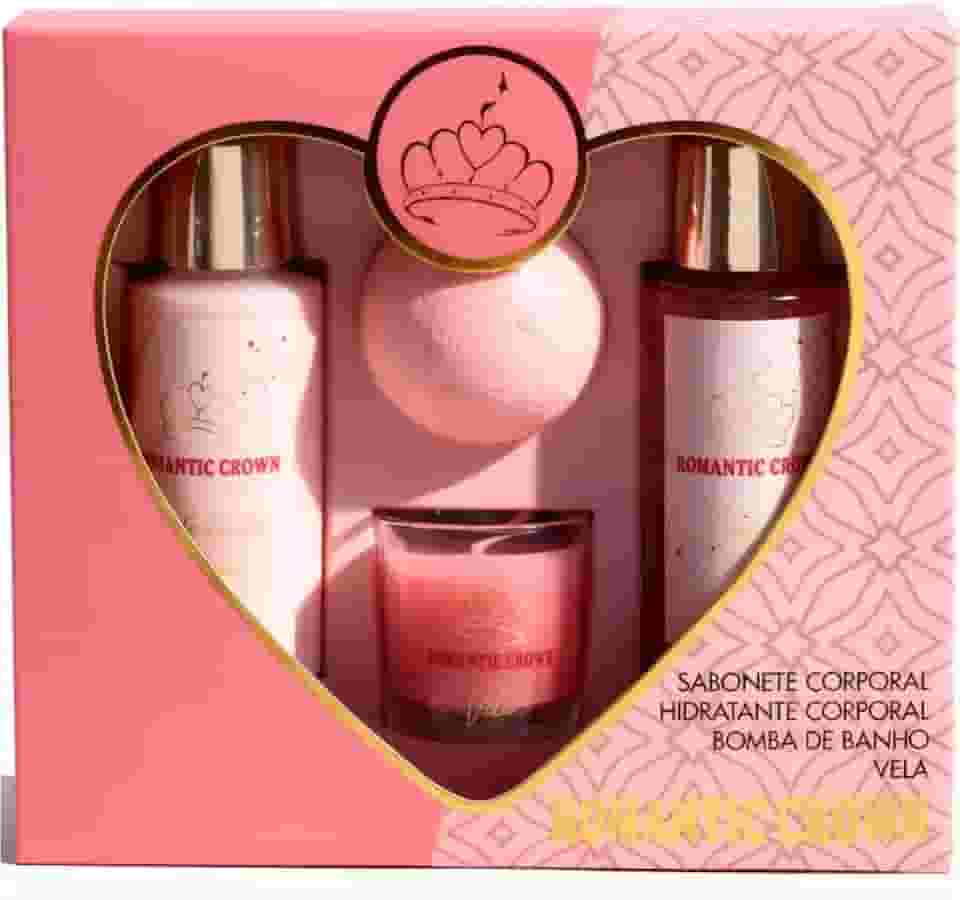 Romantic Crown Kit Presente Feminino, Presentes para Mãe, Esposa, Avó, Filha, Namorada, Sogra, Irmã, Dia das Mães, Natal, Aniversário, Conjunto Cesta para Presente SPA Aromaterapia Banho