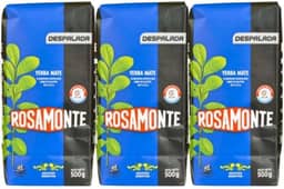Kit 3 Erva Mate Argentina Rosamonte Despalada 500g