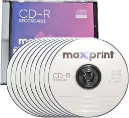 Maxprint - Kit Com 10 unidades de mídia CD-R 700MB 80 min 1X-52X 501576