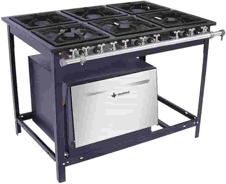 Fogão 6 Bocas 3 Duplas Com Forno A Gás Baixa Pressão E6D3F Venâncio Extra