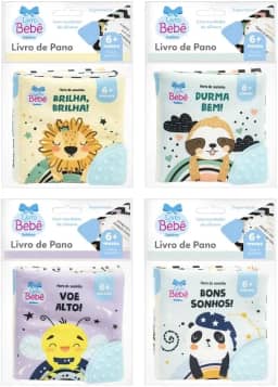 Combo Livro de Pano Hora do Soninho - 4 Títulos