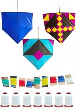 kit 4 Pipas sortidas Grande 60cm com rabiola + 2 linha dez