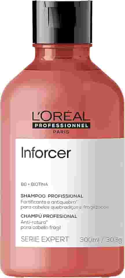 L'Oréal Professionnel Inforcer Shampoo Fortificante Antiqueda por Quebra, Crescimento Saudável Para Cabelos Frágeis e Quebradiços Com Biotina e Vitamina B6, 300ml