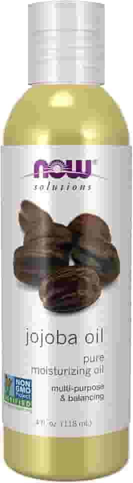 Agora soluções, óleo de jojoba, 100% puro hidratante e óleo multiuso para rosto, cabelo e corpo, 4 onças