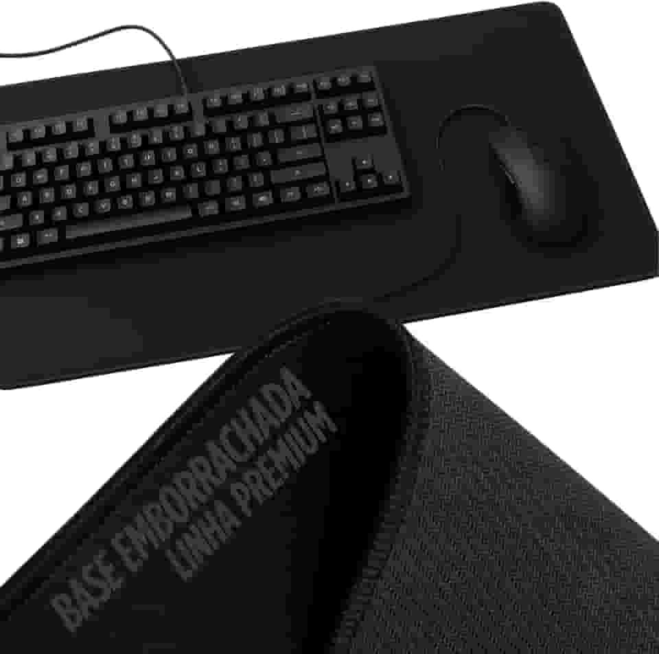 Mouse Pad Gamer Extra Grande Preto 70x35 Ultra Performance Qualidade Premium HighSpeed