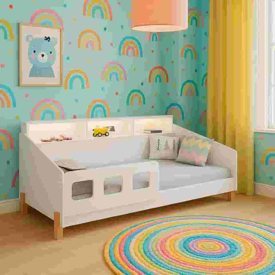 Cama Mavi Juvenil Montessoriana Branca