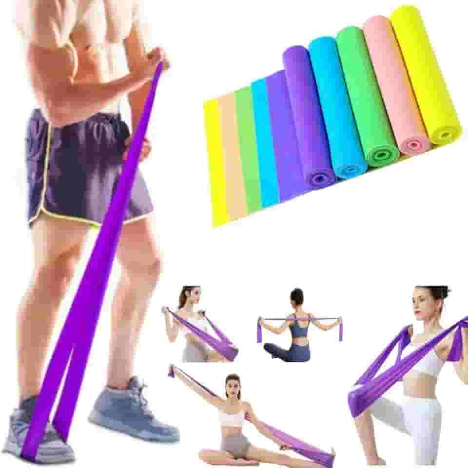 KIT com 3 Faixas de Resistência Thera Band Exercícios Alongamento Yoga Pilates Fisioterapia Fortalecimento Elástico