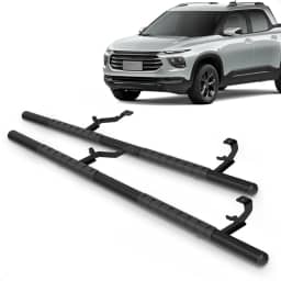 Par Estribo Lateral Tubular 2.1/2' Preto Montana 2023 A 2025 Aço Carbono Kit Fixação Incluso