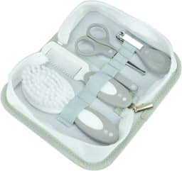 Pimpolho Kit Cuidados Com O Bebê 5 Peças + Necessaire: Tesoura Cortador Lixa De Unha Pente E Escova - Unissex