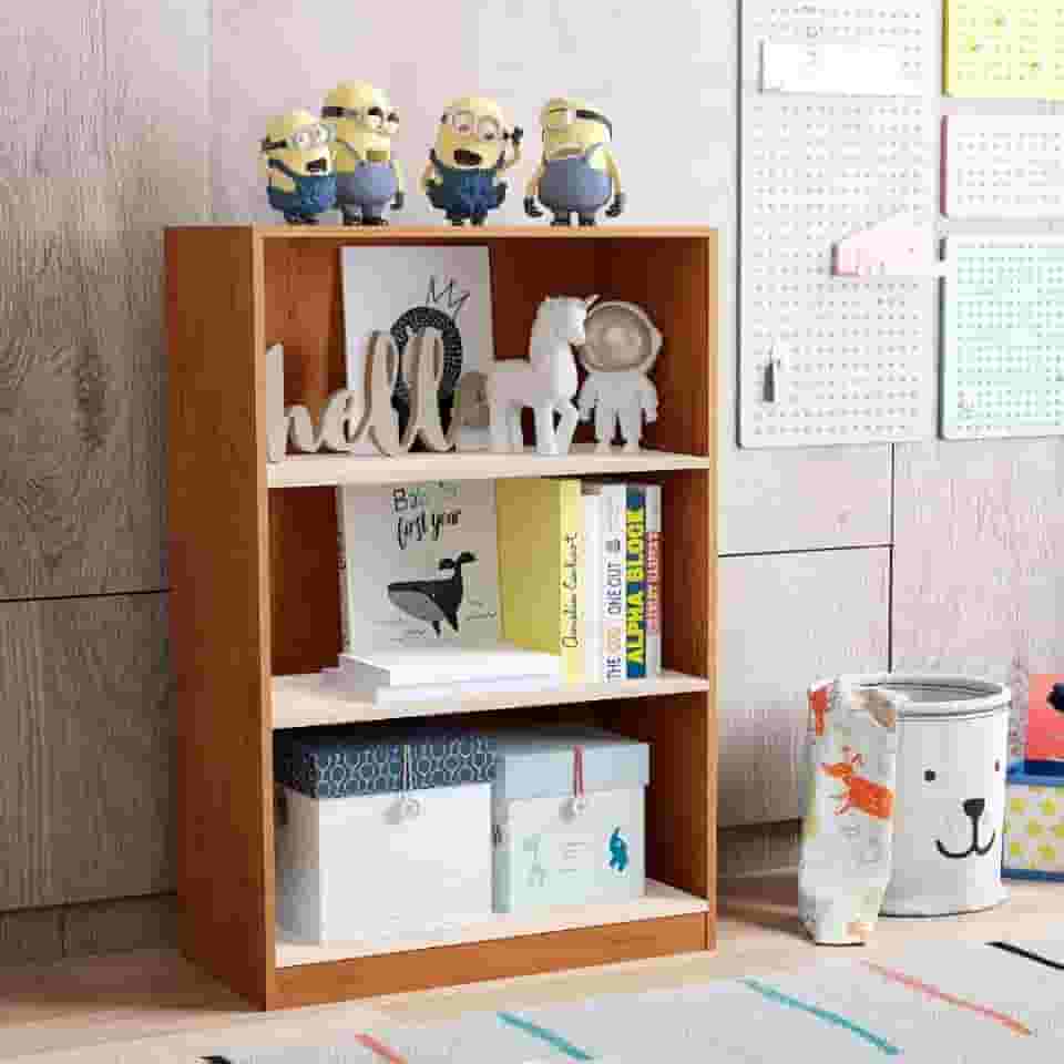 Prateleira Multifuncional para Quarto infantil brinquedos e organização - Star (Cedro/Off)