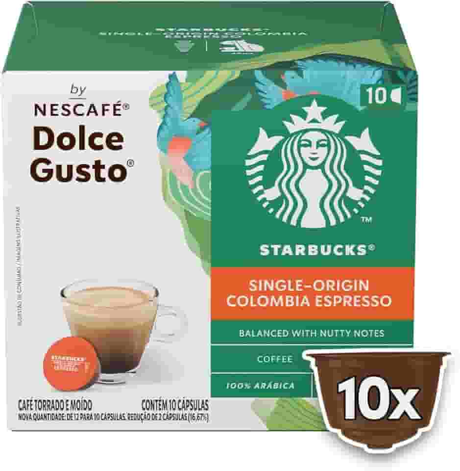 Café em Cápsula Torrado e Moído Espresso Starbucks Single-Origin Colombia Caixa 55g 10 Unidades
