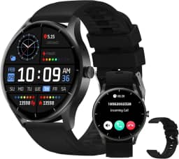 Smartwatch PEJE Relógio Smartwatch com Pulseira Extra - Tela Touch HD 1.28',À Prova d'Água IP68,Faz Chamadas Bluetooth,123+ Modos Esportivos,Bateria de 5-7 Dias,Compatível com iOS/Android.(Preto)