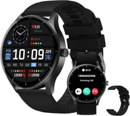 Smartwatch PEJE Relógio Smartwatch com Pulseira Extra - Tela Touch HD 1.28",À Prova d'Água IP68,Faz Chamadas Bluetooth,123+ Modos Esportivos,Bateria de 5-7 Dias,Compatível com iOS/Android.(Preto)