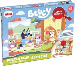 Puzzle Play 60 peças - Lente Mágica - Bluey