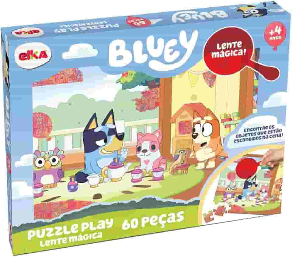 Puzzle Play 60 peças - Lente Mágica - Bluey