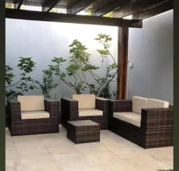 Sofá Para Varanda, Jogo Área Externa, Varanda, Jardim Móveis (Argila)