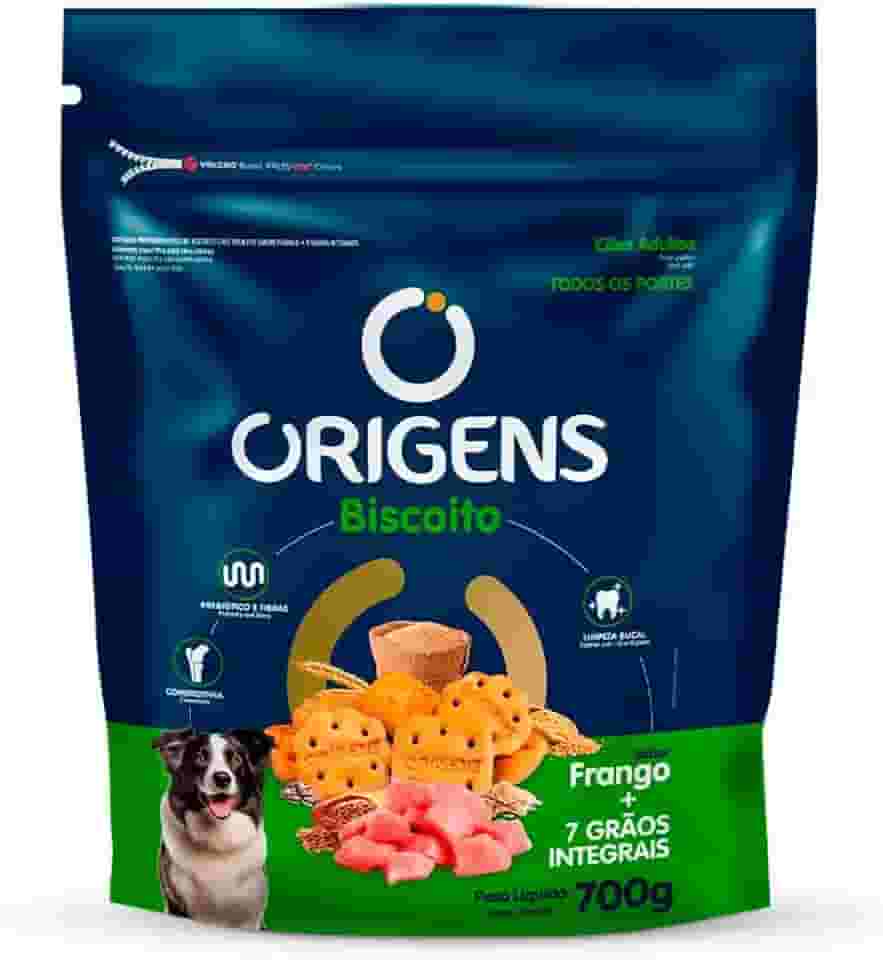Origens Biscoito Para Cães Adultos 7 Grãos Sabor Frango 700g