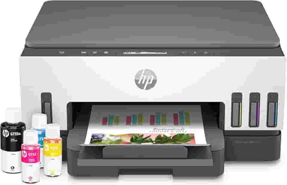 Impressora Multifuncional HP Smart Tank 724 Tanque de Tinta Colorida Wi-Fi Scanner Duplex. Funções: Imprimir, Copiar, Digitalizar. Cor: Branco (2G9Q2A)