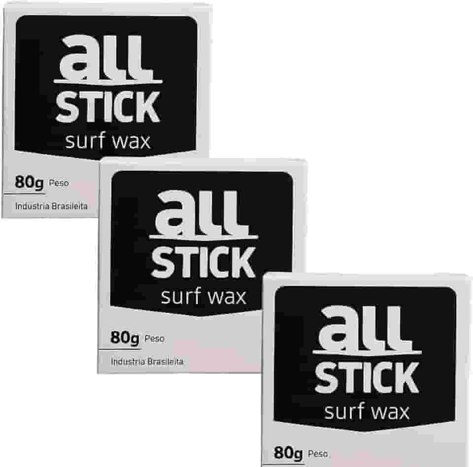 Parafina Surf All Stick 80g Kit com 4 Ou 5 Parafina Surf de Baixa Densidade All Stick 80g