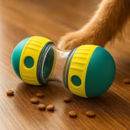 Brinquedo Interativo Premium Para Pets, Dispenser De Ração Ou Petiscos, Material Resistente, Não Tóxico, Fácil De Limpar E Estimulante, Marca VARENZIA