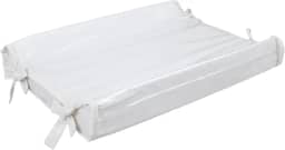 Trocador Americano Bebe Comoda Fralda Com Abas Impermeavel Anatomico Com Capa Plástica Microfibra Macia Branco (65cm x 45cm)