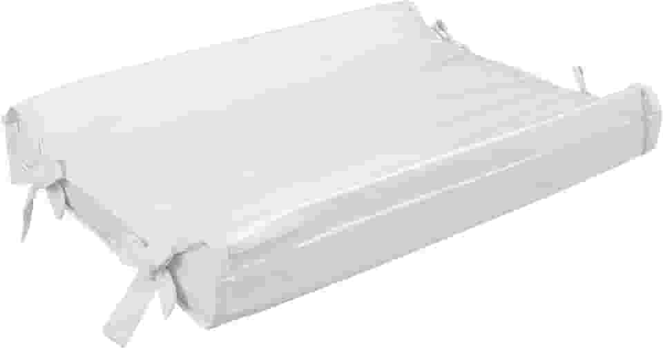 Trocador Americano Bebe Comoda Fralda Com Abas Impermeavel Anatomico Com Capa Plástica Microfibra Macia Branco (65cm x 45cm)