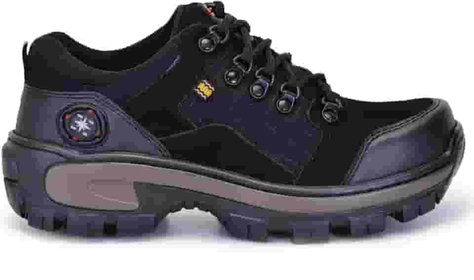 Tênis Masculino De Couro Legítimo Solado Costurado Resistente Anti-impacto