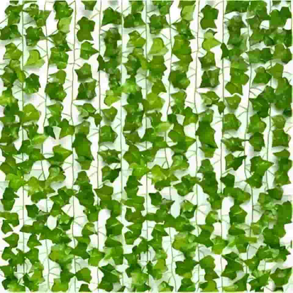 15 Metros Trepadeira Artificial Hera Corrente Folhagens Pendente Pacote Realista (6 Tiras)