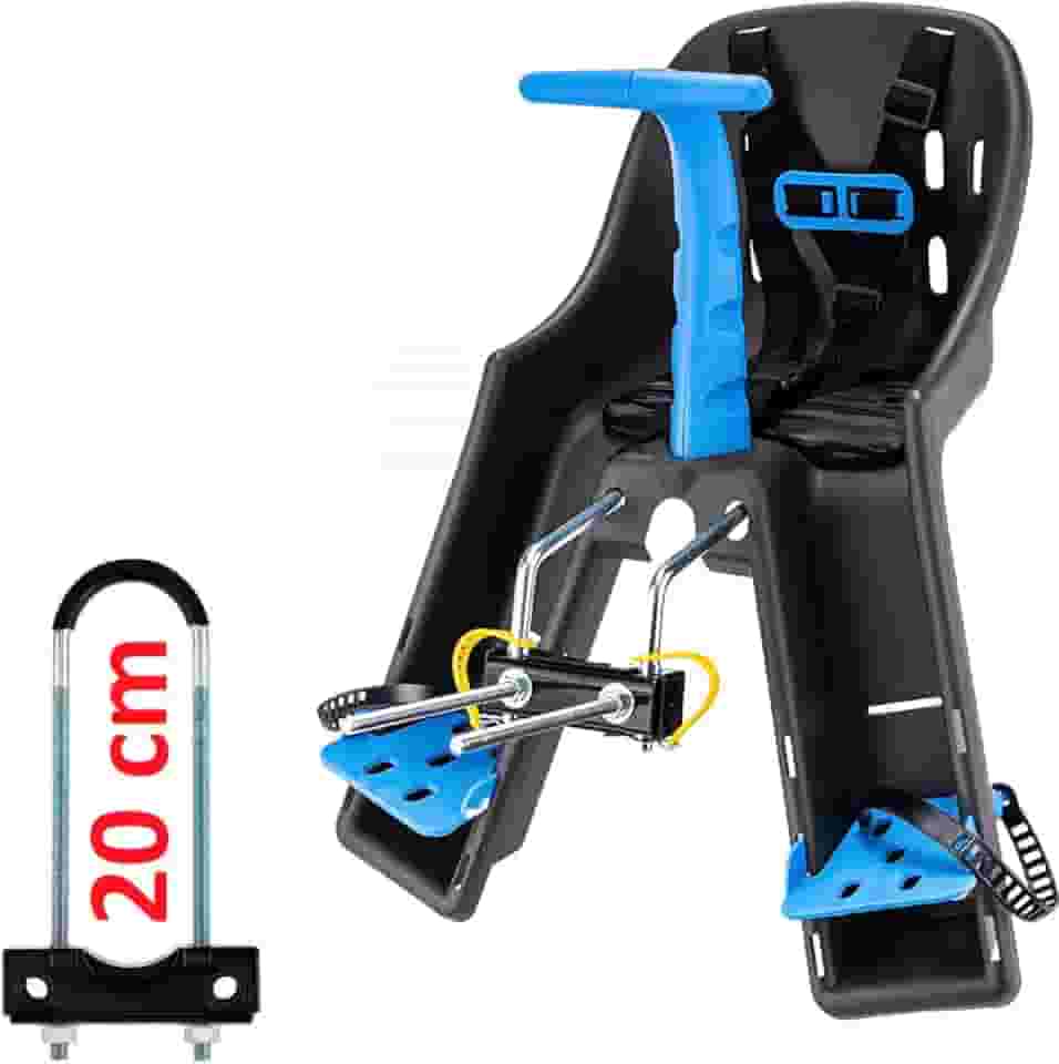 Cadeirinha Dianteira Baby Bike Kalf (Grafite/Azul)