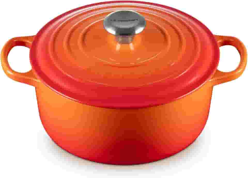 Le Creuset Panela Redonda 24 cm Ferro Fundido Esmaltado Signature Laranja